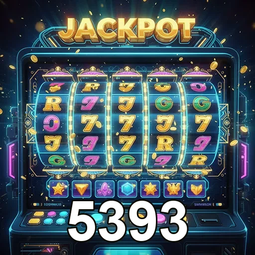 Imagem do site 5393 mostrando uma máquina caça-níquel com temas de slots, destacando jogos divertidos e interação no 539